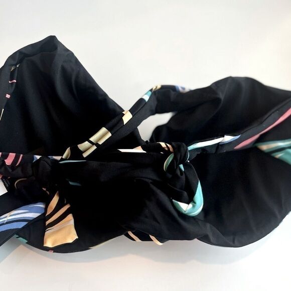 Coco Reef Print Wrapped Swim DD Bra Top 32/34 DD Black Multi Verso Convertible - Picture 11 of 11